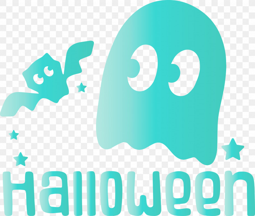 Logo, PNG, 3000x2543px, Happy Halloween, Cartoon Halloween, Logo, Paint, Watercolor Download Free