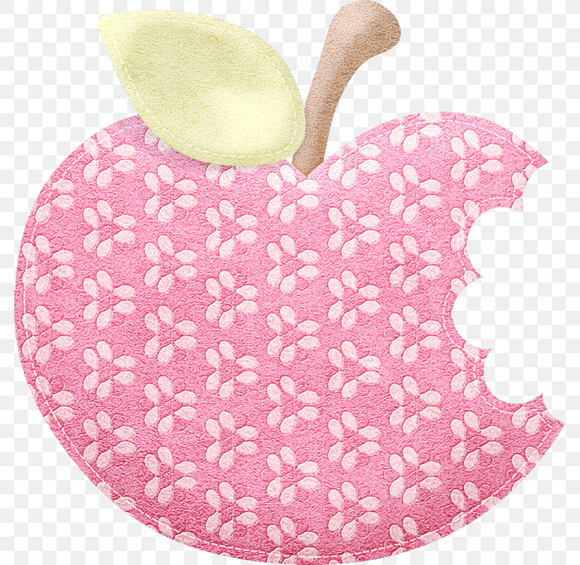 Pink Pattern Heart Plant Fruit, PNG, 779x800px, Pink, Apple, Bib, Fruit, Heart Download Free