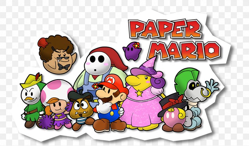 Paper Mario: The Thousand-Year Door Super Paper Mario Paper Mario: Sticker Star, PNG, 1351x793px, Paper Mario, Art, Cartoon, Fictional Character, Food Download Free