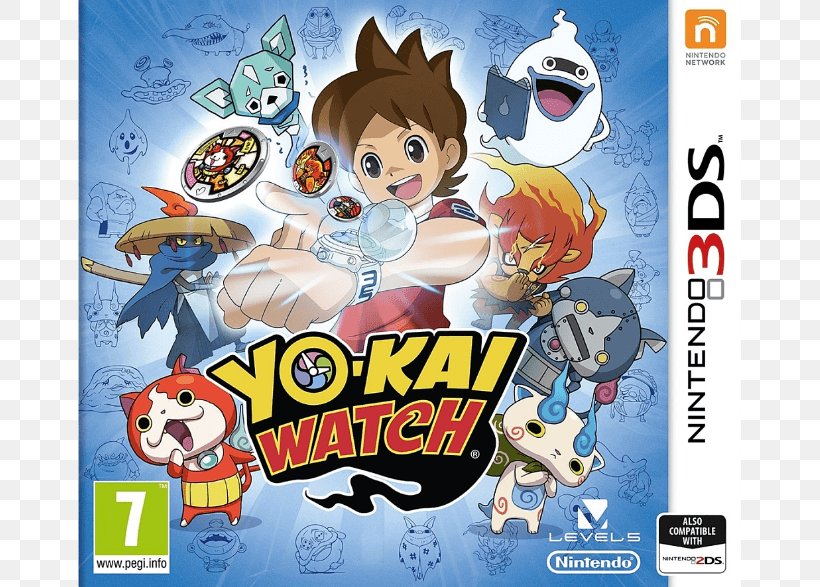 Yo-kai Watch 2 Nintendo 3DS Video Game Nintendo 2DS, PNG, 786x587px, Watercolor, Cartoon, Flower, Frame, Heart Download Free