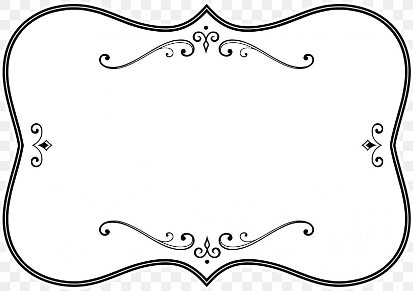 Borders And Frames Picture Frames Black And White Clip Art, PNG, 2274x1604px, Borders And Frames, Area, Black, Black And White, Decorative Arts Download Free