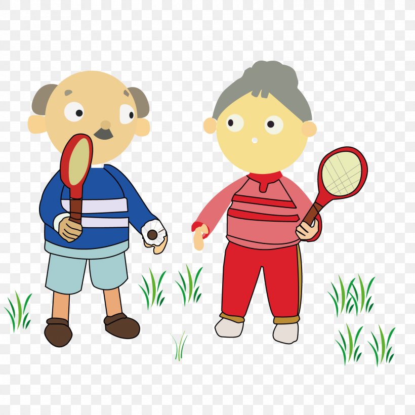 Badminton Athlete Old Age Sport, PNG, 1500x1500px, Watercolor, Cartoon, Flower, Frame, Heart Download Free
