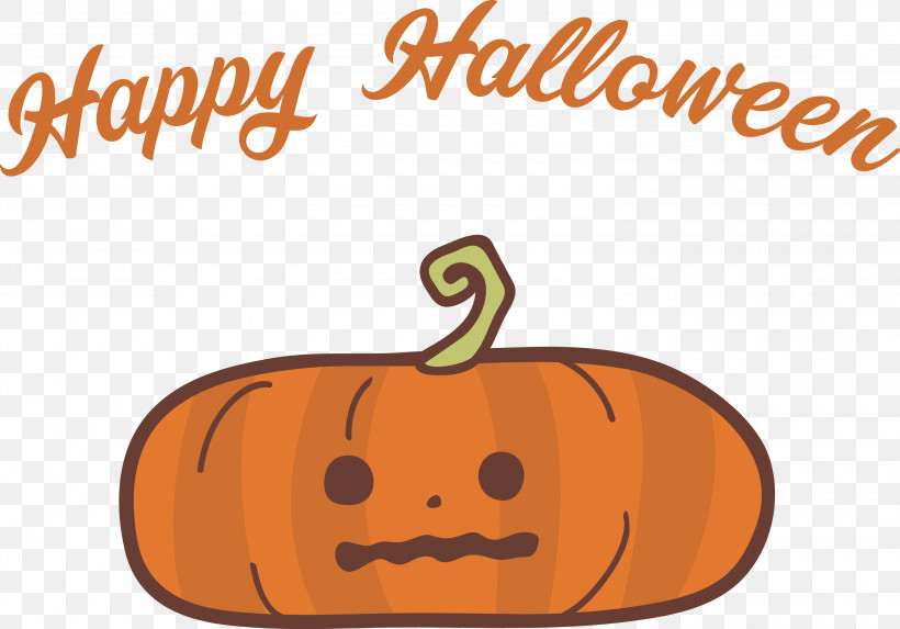 Happy Halloween, PNG, 3000x2097px, Happy Halloween, Cartoon, Fruit, Geometry, Jackolantern Download Free