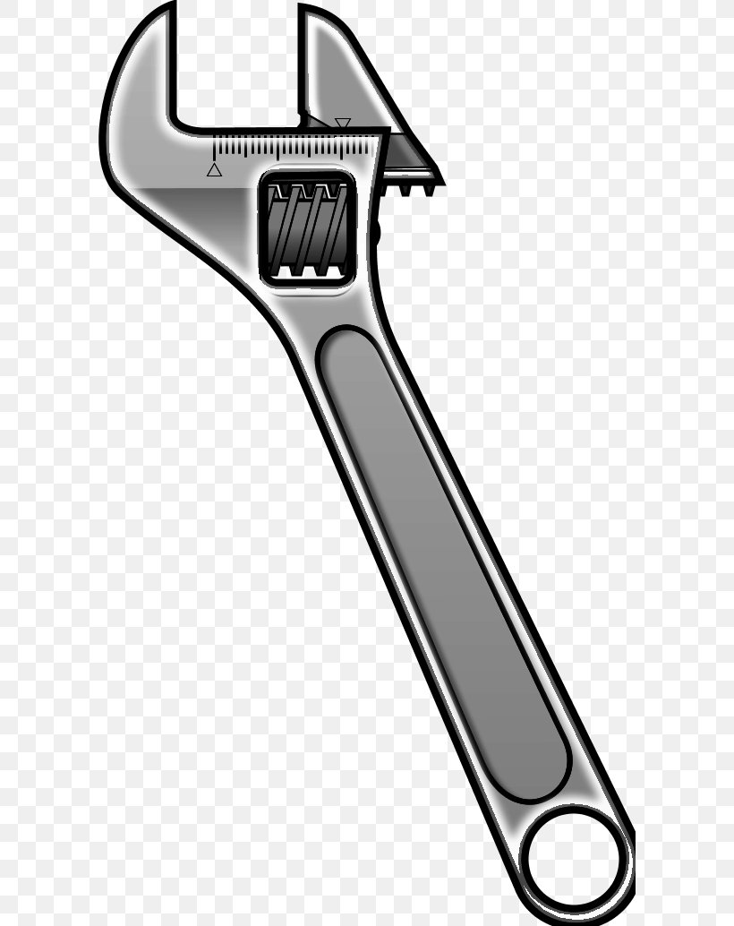 Spanners Tool Pipe Wrench Clip Art, PNG, 600x1034px, Spanners, Adjustable Spanner, Black And White, Hardware, Pipe Wrench Download Free
