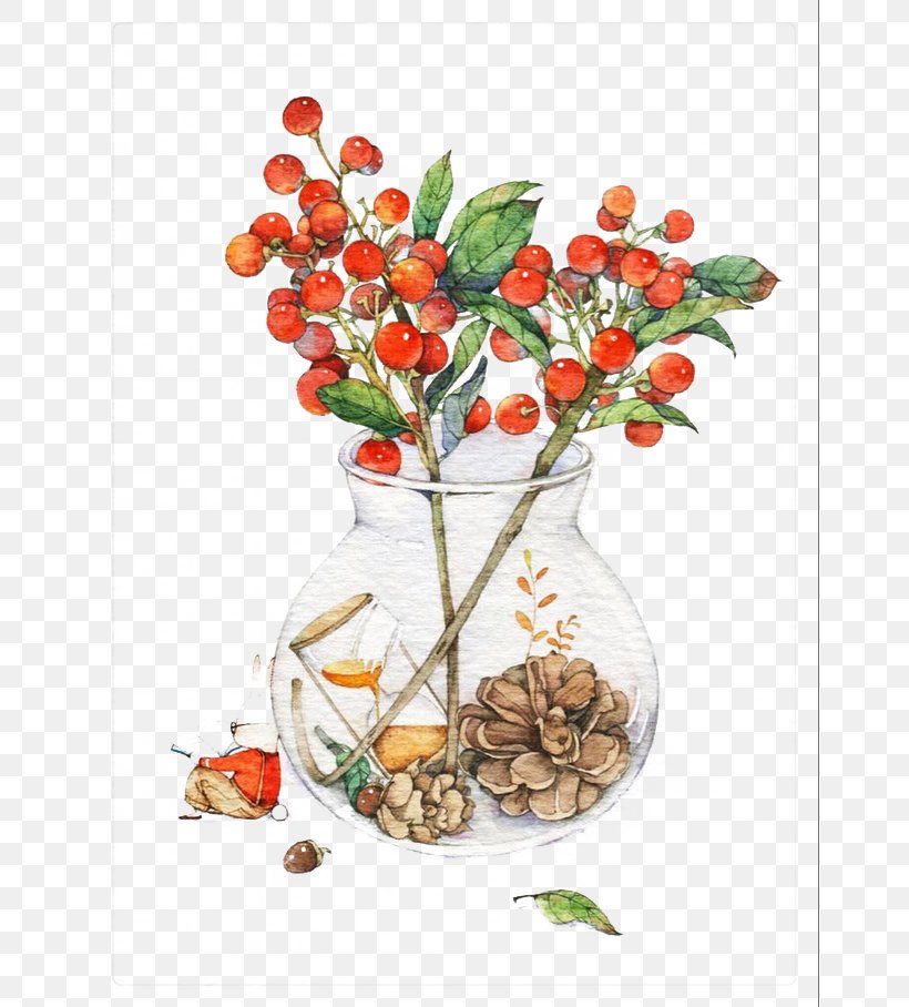 Watercolor Painting Drawing Vase Illustration, PNG, 658x908px, Watercolor Painting, Art, Branch, Chinese Art, Cut Flowers Download Free
