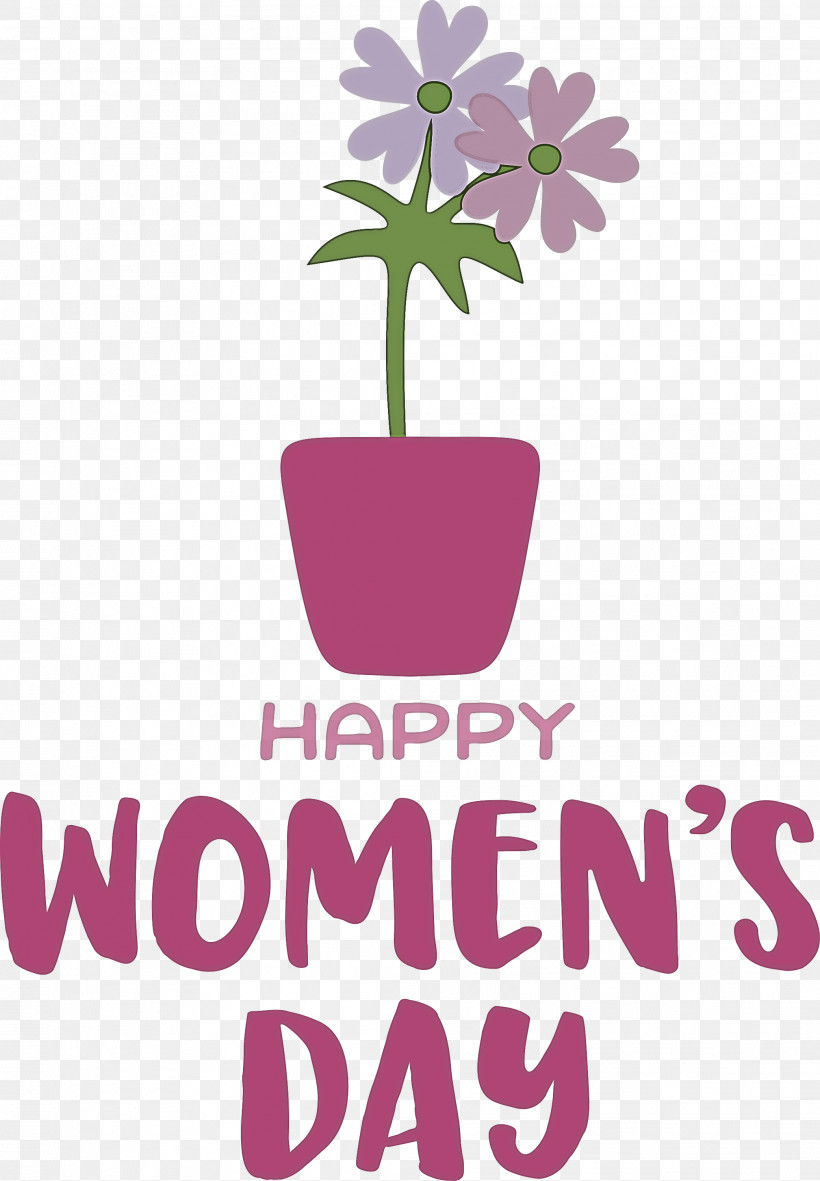 Happy Women’s Day Women’s Day, PNG, 2082x2999px, Floral Design, Biology, Flower, Flowerpot, Logo Download Free