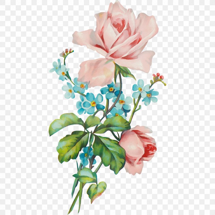 Rose, PNG, 1200x1200px, Watercolor, Bouquet, Cut Flowers, Flower, Paint Download Free