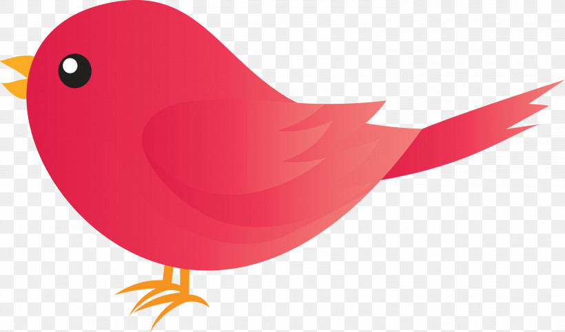 Bird Red Beak Pink Cardinal, PNG, 2999x1767px, Watercolor Bird, Beak, Bird, Cardinal, Perching Bird Download Free