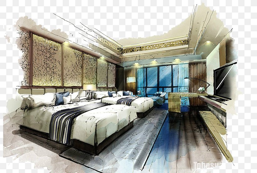 Marker Pen Bedroom Interior Design Services House Painter And Decorator Living Room, PNG, 800x552px, Marker Pen, Bedroom, Ceiling, Drawing Room, Floor Download Free