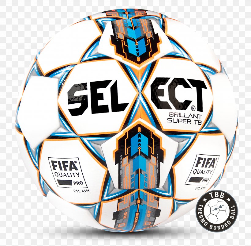Select Football Brillant Super TB Select Brillant Super Soccer Ball Míč Select Brillant Super TB Bílo-modrá, PNG, 3549x3474px, Football, Ball, Brand, Headgear, Helmet Download Free