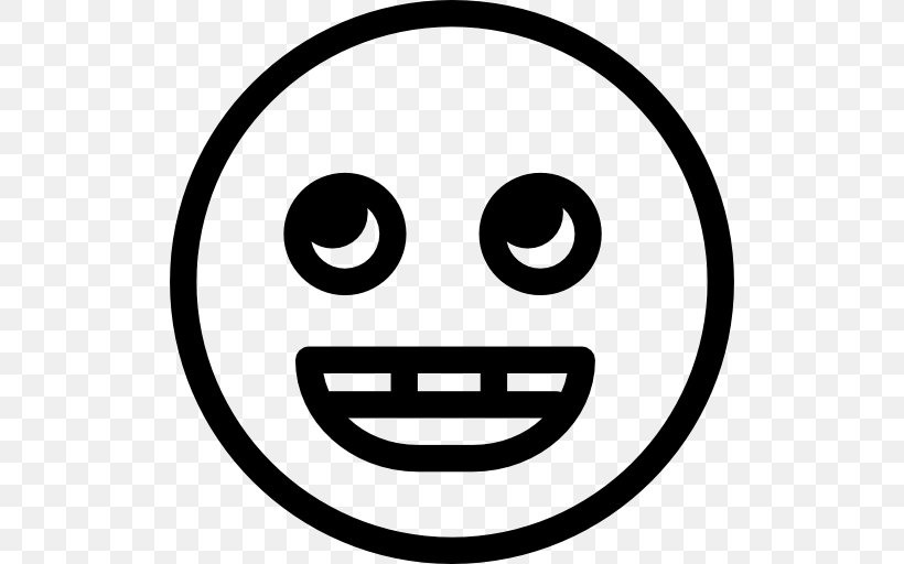Smiley Emoticon Happiness, PNG, 512x512px, Smiley, Area, Black And White, Emo, Emoji Download Free