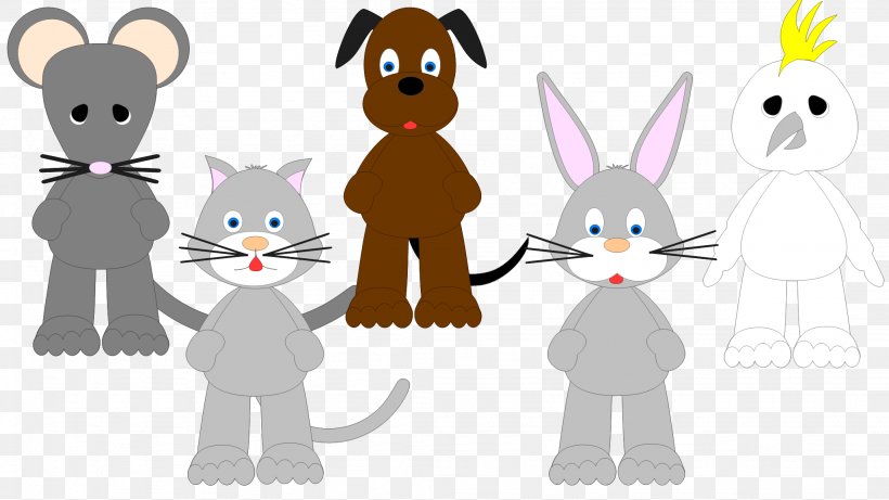 Cat Domestic Rabbit Hare Easter Bunny, PNG, 2048x1152px, Cat, Animal, Animal Figure, Art, Carnivoran Download Free
