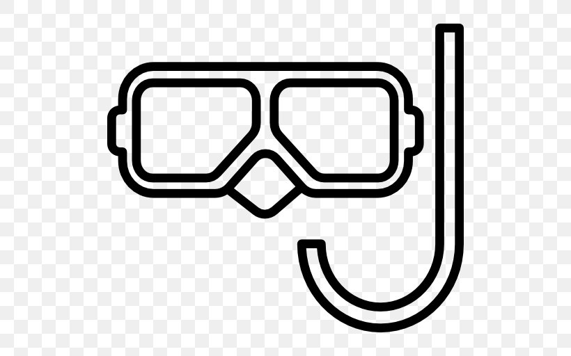 Glasses, PNG, 512x512px, Underwater Diving, Area, Black And White, Dive Computers, Diving Snorkeling Masks Download Free