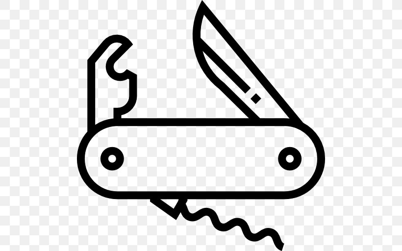 Swiss Army Knife Clip Art, PNG, 512x512px, Knife, Area, Black, Black And White, Digital Data Download Free
