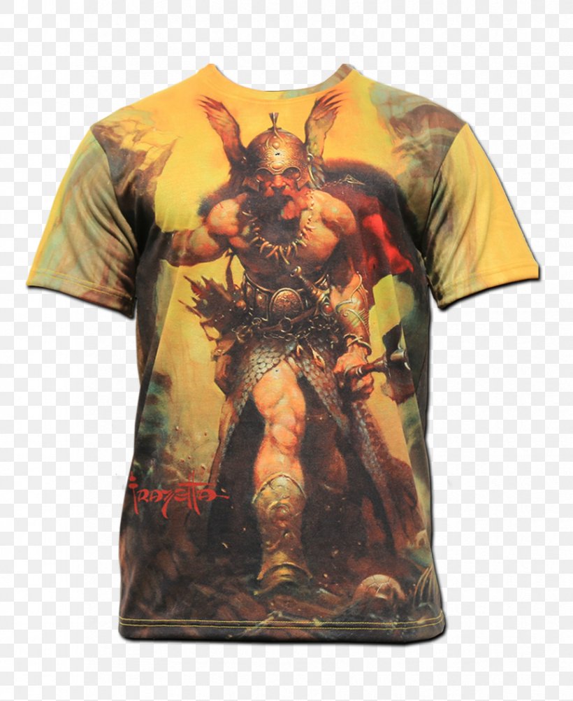 T-shirt Sleeve Clothing Conan The Barbarian, PNG, 864x1056px, Tshirt, Art, Canvas, Clothing, Conan The Barbarian Download Free
