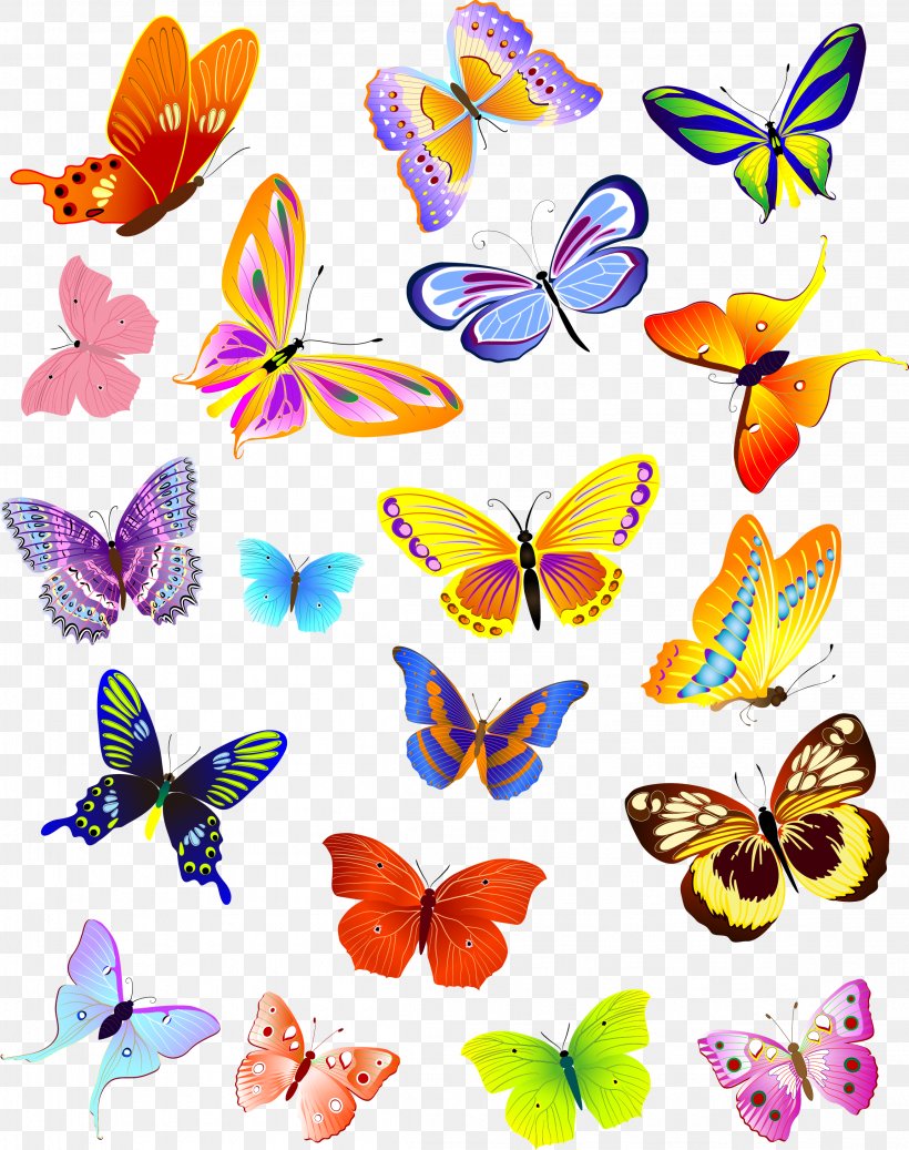 Butterfly Clip Art, PNG, 2301x2912px, Butterfly, Artwork, Brush Footed Butterfly, Flower, Graphic Designer Download Free