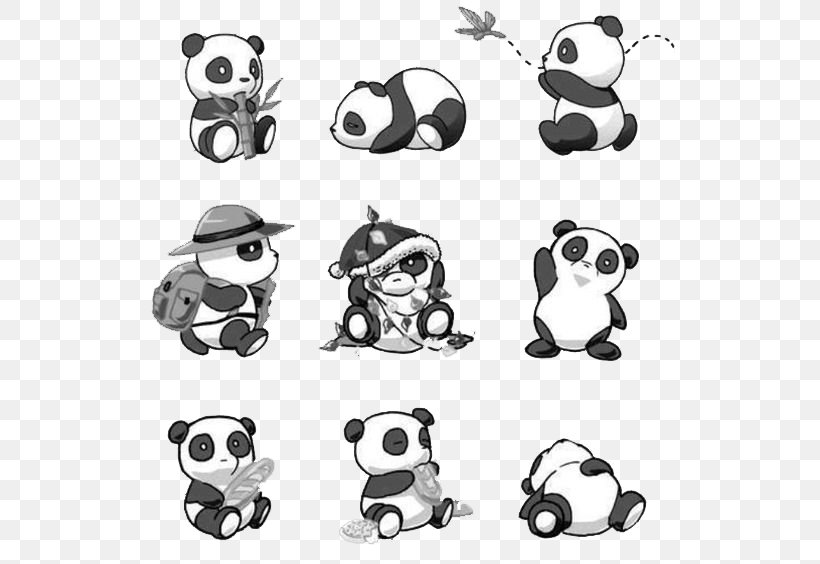 Giant Panda Clip Art, PNG, 564x564px, Giant Panda, Artikel, Bamboo, Black And White, Digital Image Download Free