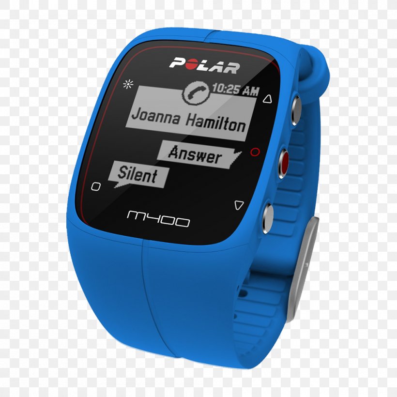Polar M400 Heart Rate Monitor Activity Tracker Polar Electro GPS Watch, PNG, 1000x1000px, Polar M400, Activity Tracker, Blue, Color, Gps Watch Download Free