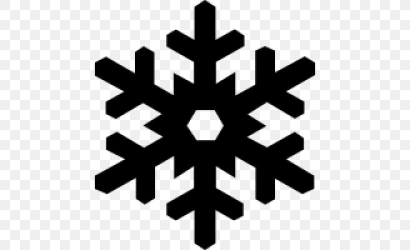 Snowflake Shape Clip Art, PNG, 500x500px, Snowflake, Black And White, Cloud, Crystal, Fog Download Free