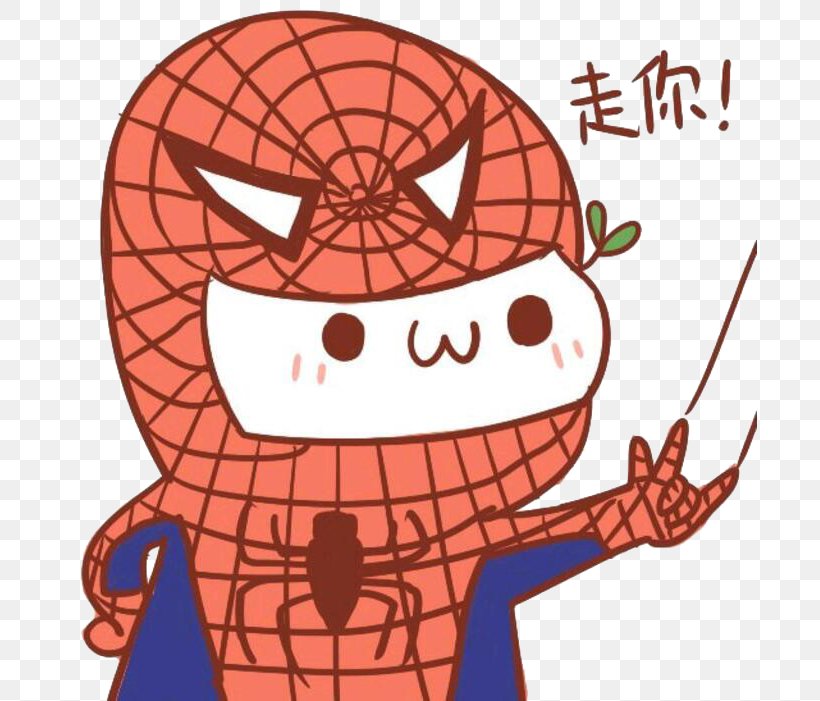 Spider-Man Cartoon Sticker Tencent QQ JSP Model 2 Architecture, PNG, 703x701px, Watercolor, Cartoon, Flower, Frame, Heart Download Free
