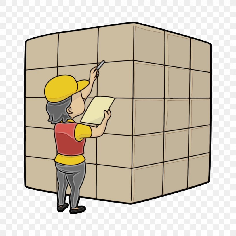 Cartoon Wall Construction Worker Handyman Package Delivery, PNG, 1200x1200px, Watercolor, Carton, Cartoon, Construction Worker, Facade Download Free