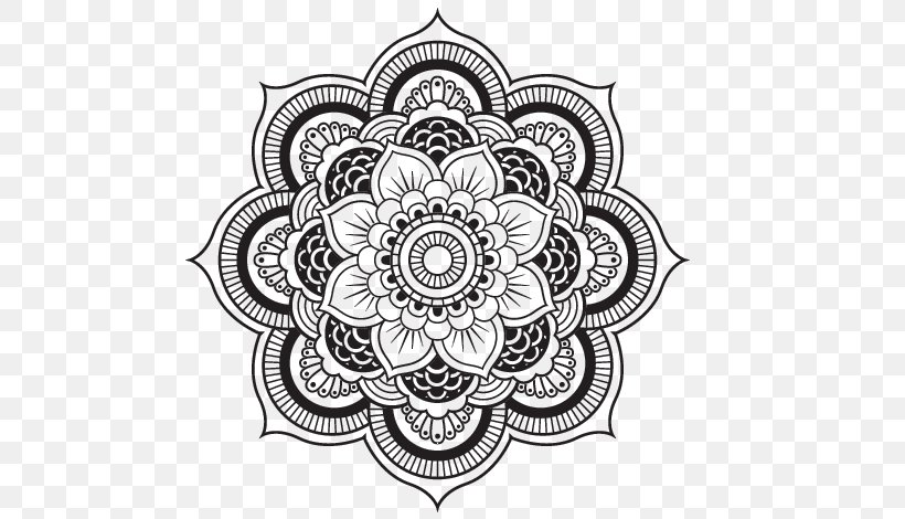 Mandala Coloring Book, PNG, 600x470px, Mandala, Adult, Area, Black And White, Coloring Book Download Free