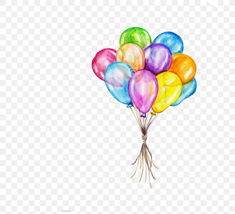 Party Happy Birthday To You Watercolor Painting Drawing, PNG, 700x748px, Party, Balloon, Birthday, Drawing, Flower Download Free