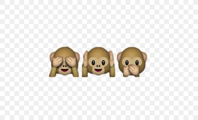 Three Wise Monkeys Emoji Sticker Royalty-free, PNG, 500x500px, Three Wise Monkeys, Art Emoji, Bing, Emoji, Emoticon Download Free