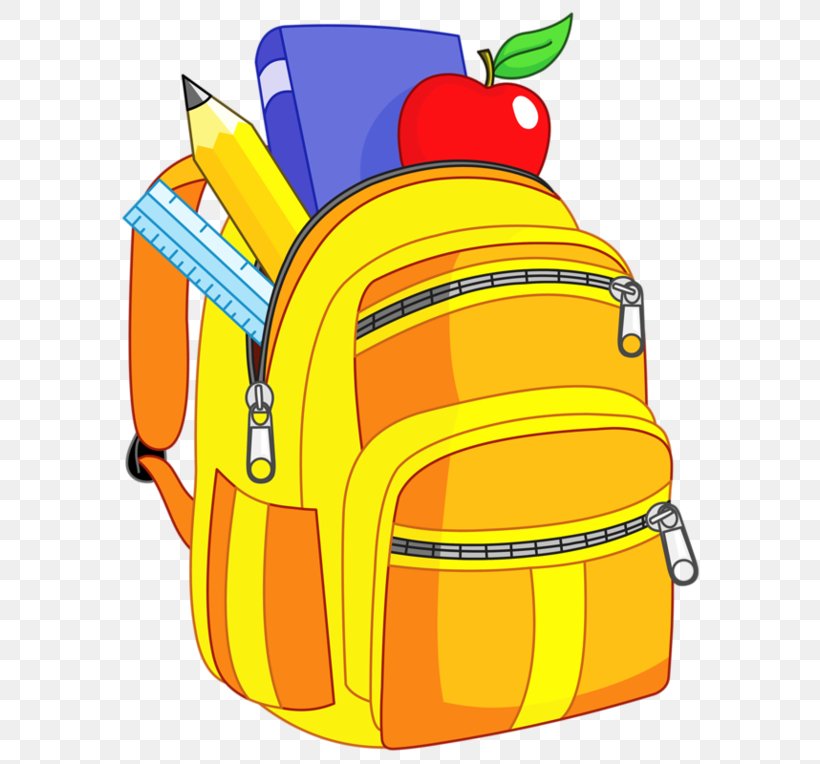 Vector illustration of school bag cartoon character. | CanStock