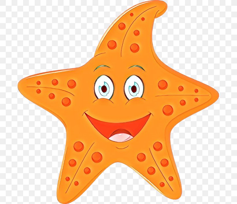 Orange, PNG, 697x707px, Cartoon, Orange, Star, Starfish Download Free