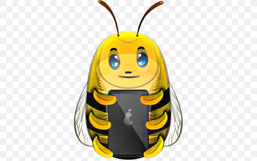 Bee ICO Download Icon, PNG, 512x512px, Bee, Apple, Apple Color Emoji, Apple Icon Image Format, Arthropod Download Free