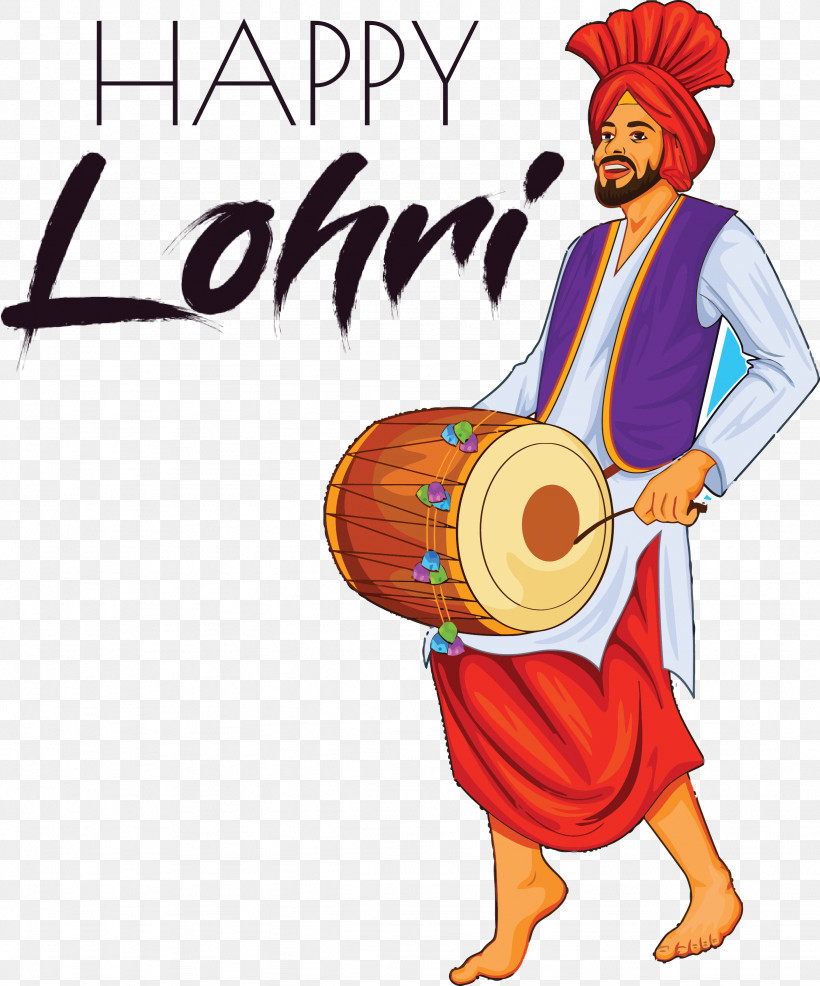 Happy Lohri, PNG, 2458x2956px, Happy Lohri, Bhangra, Dhol, Festival, Holiday Download Free
