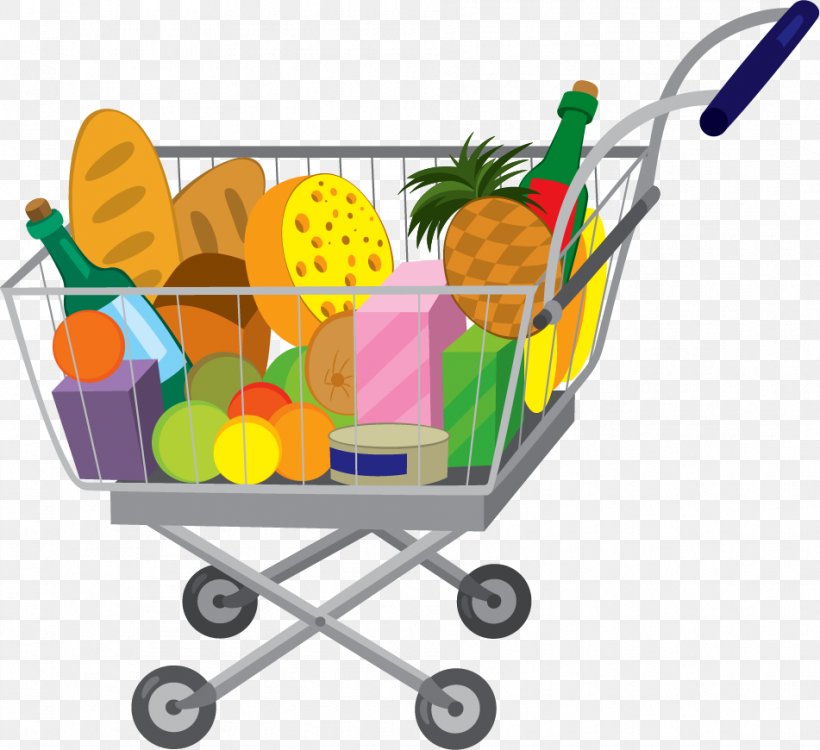 Grocery Store Shopping Bags & Trolleys Royalty-free, PNG, 951x870px, Grocery Store, Cart, Cartoon, Drawing, Food Download Free