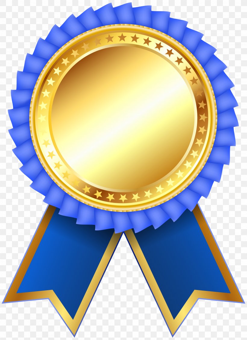 Medal Ribbon Rosette Clip Art, PNG, 4361x6000px, Medal, Award, Blue