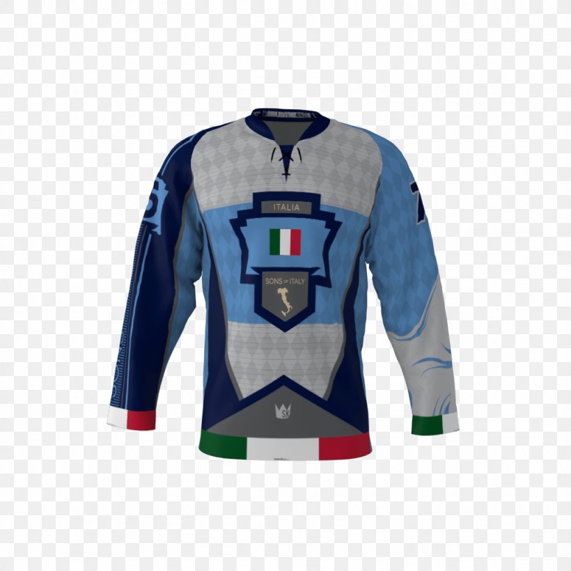 T-shirt Hockey Jersey Tracksuit Sleeve, PNG, 1024x1024px, Tshirt, Blue, Electric Blue, Game, Hockey Download Free