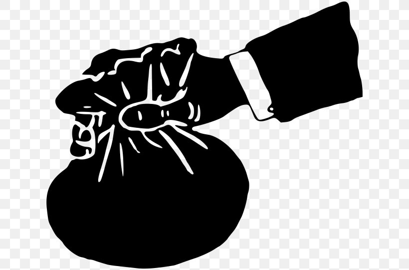 Money Bag Clip Art, PNG, 640x543px, Money Bag, Bag, Black, Black And White, Business Download Free