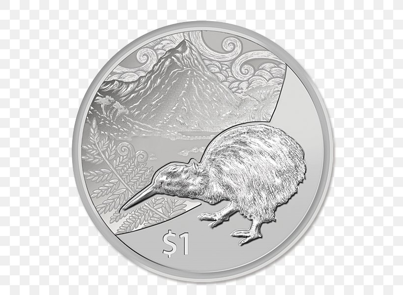 New Zealand Silver Coin Silver Coin Bullion Coin, PNG, 600x600px, New Zealand, Beak, Bird, Bullion, Bullion Coin Download Free