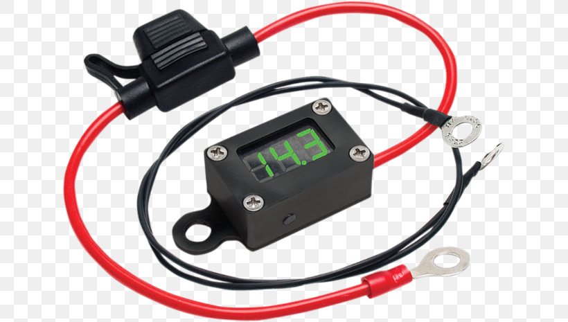 Electronic Component Multimeter Voltmeter Electronics Motorcycle, PNG, 640x465px, Electronic Component, Ampere, Auto Part, Automotive Ignition Part, Electric Battery Download Free