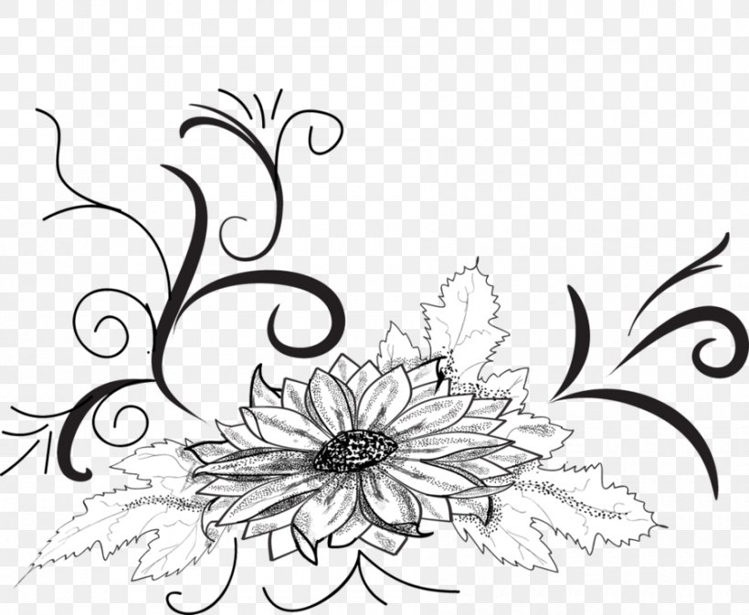 Floral Design Flower Free Content Clip Art, PNG, 900x739px, Floral Design, Art, Artwork, Black, Black And White Download Free