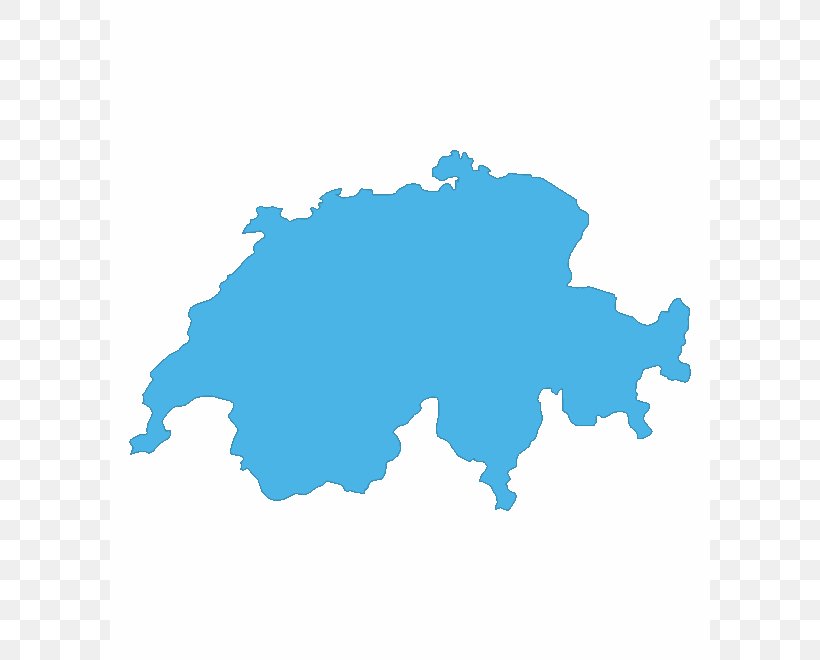 Switzerland Vector Map, PNG, 600x660px, Switzerland, Area, Blank Map, Blue, Border Download Free