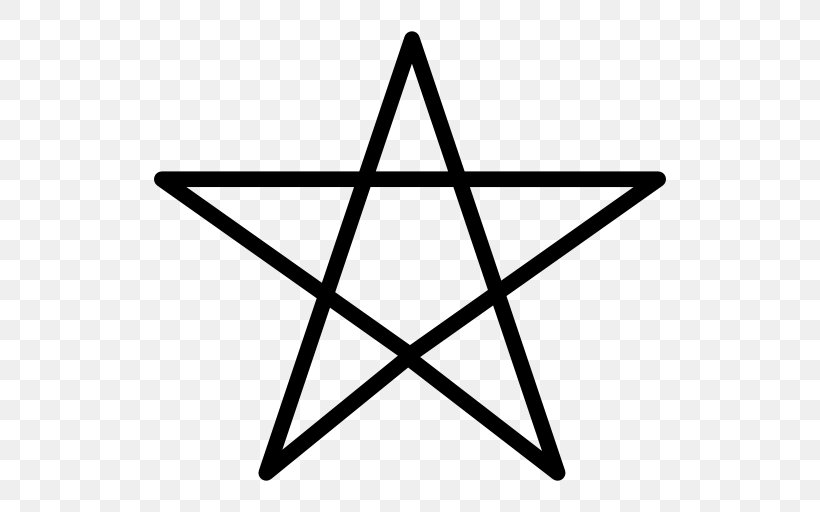 Five-pointed Star Star Polygons In Art And Culture Pentagram Shape, PNG, 512x512px, Star, Area, Black, Black And White, Fivepointed Star Download Free