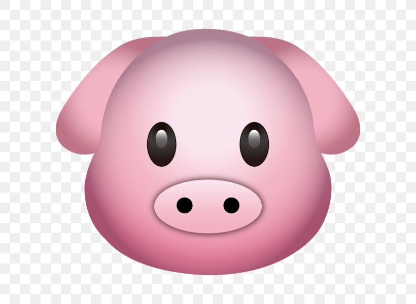 Pig Emoji Emoticon Sticker, PNG, 600x600px, Pig, Cartoon, Cheek, Computer, Emoji Download Free