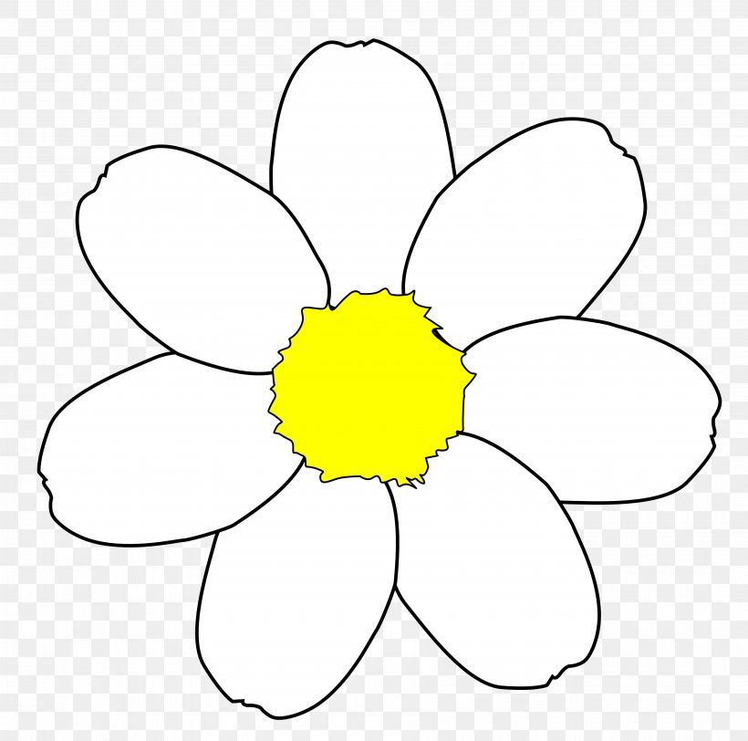Common Daisy Free Content Clip Art, PNG, 3600x3569px, Common Daisy, Animation, Area, Artwork, Black And White Download Free