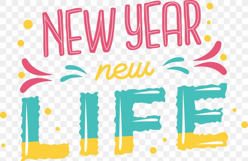 Happy New Year, PNG, 3333x2164px, Happy New Year, Text, Yellow Download Free