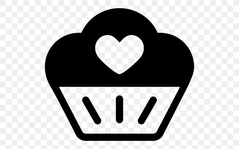 Cupcake Heart Clip Art, PNG, 512x512px, Cupcake, Area, Biscuits, Black And White, Cake Download Free