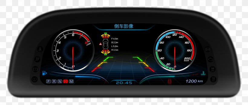 Car Dashboard Vehicle Audio Liquid-crystal Display Speedometer, PNG, 2527x1077px, Car, Air Conditioner, Center Console, Computer Monitors, Dashboard Download Free