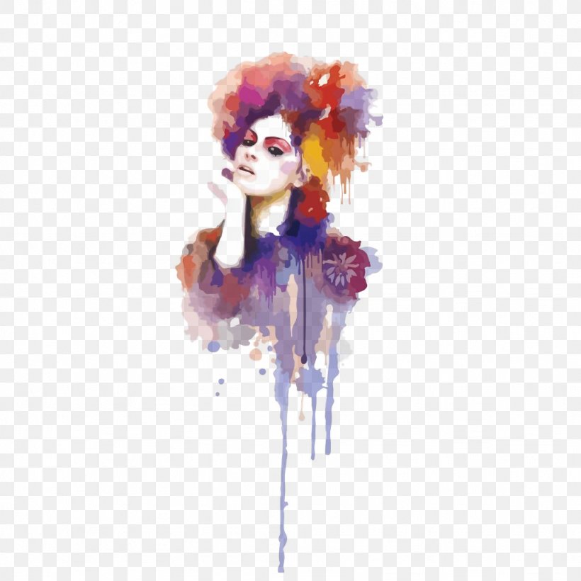 Watercolor Painting Woman Illustration, PNG, 1024x1024px, Watercolor Painting, Art, Cartoon, Doll, Drawing Download Free