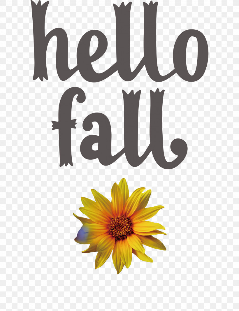 Hello Fall Fall Autumn, PNG, 2305x3000px, Hello Fall, Autumn, Common Sunflower, Cut Flowers, Daisy Family Download Free