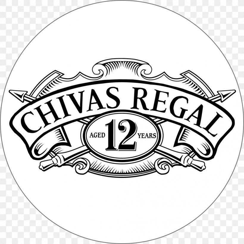 Chivas Regal Whiskey Scotch Whisky Logo, PNG, 1063x1063px, Chivas Regal, Area, Badge, Black And White, Brand Download Free