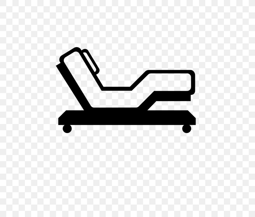 Hospital Bed Medical Equipment Medicine Fauteuil, PNG, 600x700px, Hospital, Area, Bed, Black, Black And White Download Free
